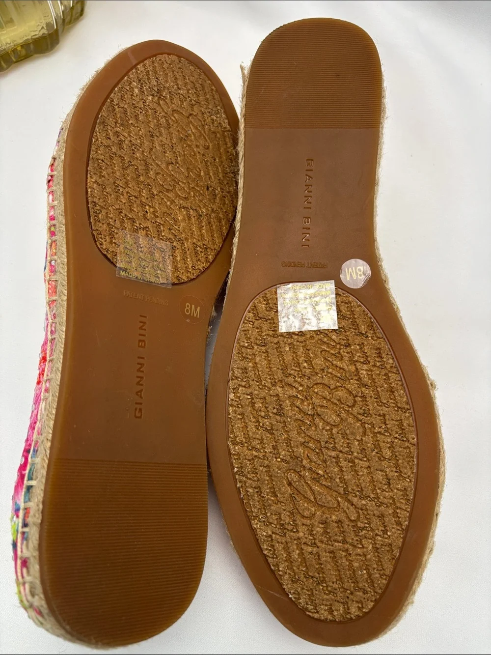 Gianni Bini Multicolor Floral‎ Rhinestone Espadrille Flats Women’s 8 #347